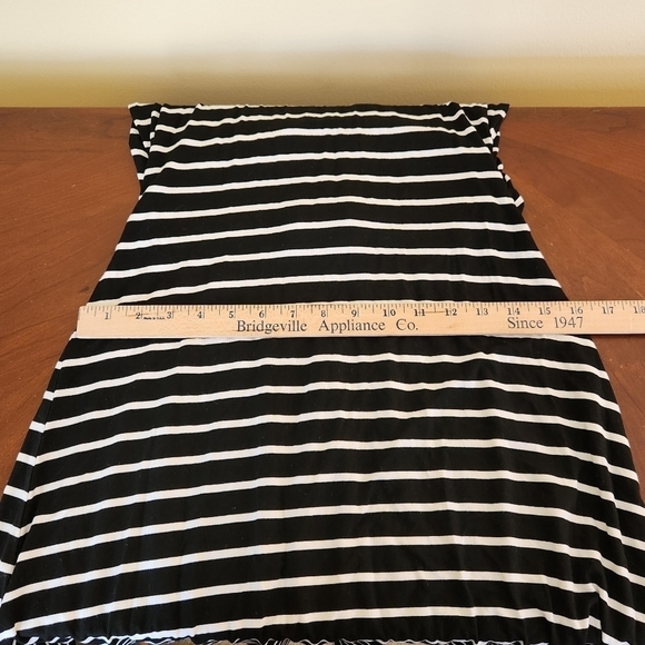 Market & Spruce Open Back Dress Black/White Striped Size Small - Picture 8 of 10